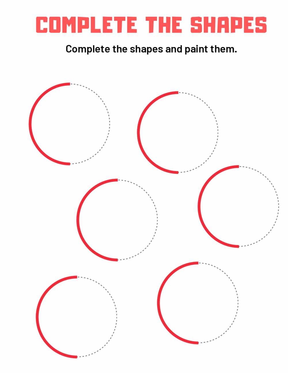 COMPLETE THE SHAPES (1)